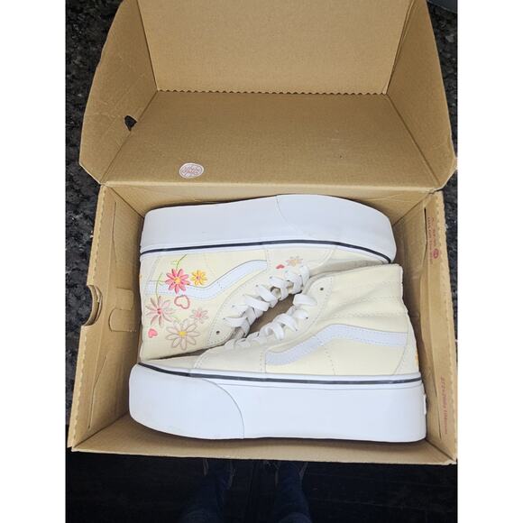 VANS SK8-HI TAPERED PLATFORM LACE UNISEX MEN 4 = WOMEN 5.5 SHOES FLORAL/HART NEW - Picture 2 of 9